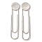 Alloy Brooch Base Settings, Safety Pin Lapel Pin Findings, Platinum, 46.5x10x1mm