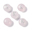 Natural Rose Quartz Beads, Rondelle with Letter, Letter K, 8.5~9x5~5.5mm, Hole: 1.2mm