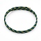 3-Loop Magnetic Cord Wrap Bracelets, Dark Green, 20.15 inch(51.2cm), 2mm