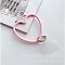 Silicone Love Heart Mobile Straps, Anti-drop Wristlet Straps, Mobile Phone Case Accessories Decoration, Pink, 8~10cm