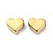 Ion Plating(IP) 304 Stainless Steel Beads, Heart, Real 18K Gold Plated, 5x6x3mm, Hole: 1.2mm