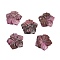 Natural Rhodonite Carved Pendants, Flower Charms, 28.5x29.5x5mm, Hole: 1.2mm