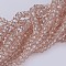 Transparent Glass Beads Strands, Faceted, Rondelle, Brown, 2.5x1mm, Hole: 0.5mm, about 204pcs/strand, 13 inch(33cm)