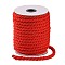 3-Ply Macrame Cotton Cord, Twisted Cotton Rope, for Wall Hanging, Plant Hangers, Crafts and Wedding Decorations, Red, 12mm, about 21.87~24.05 yards(20~22m)/roll