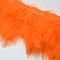 Fashion Feather Cloth Strand Costume Accessories, Dark Orange, 120~190x28~56mm, about 2m/bag