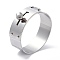 Non-Tarnish Donut 304 Stainless Steel Bangles, Stainless Steel Color, 7/8 inch(2.2cm), Inner Diameter: 2x2-1/4 inch(4.95x5.8cm)