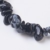 Natural Snowflake Obsidian Stretch Bracelets X-BJEW-JB03681-10-2