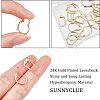 SUNNYCLUE 24Pcs 4 Styles Brass Leverback Earring Findings KK-SC0002-28G-3