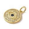 Brass Micro Pave Clear Cubic Zirconia Pendants KK-R162-005A-G-2