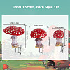 Resin Miniature Luminous Mushroom Ornaments AJEW-WH0326-72-2