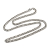 201 Stainless Steel Curb Chain Necklaces for Men NJEW-Q336-08D-P-3