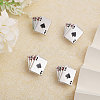 CHGCRAFT 4Pcs Playing Card Enamel Brooch JEWB-CA0001-47-4