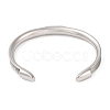 304 Stainless Steel Open Cuff Bangles for Women BJEW-U001-03P-3