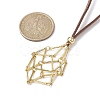 Crystal Holder Cage Necklaces NJEW-JN04586-03-6