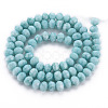 Opaque Baking Painted Glass Beads Strands EGLA-N006-009A-A04-2