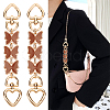 WADORN 2Pcs Butterfly Alloy Enamel Purse Strap Extender FIND-WR0007-23A-8