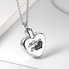 Heart with Word Stainless Steel Pendant Necklaces YK3384-1-2
