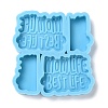 Mother's Day Theme DIY Pendant Silicone Molds DIY-P053-08-1