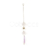 AB Color Plated Crystal Cone Big Pendant Decorations HJEW-JM00832-2