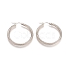 201 Stainless Steel Geometric Hoop Earrings STAS-D171-12A-P-1