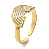 304 Stainless Steel Enamel Open Cuff Rings for Women RJEW-F166-51G-02-1