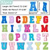 Alphabet Towel Embroidery Style Cloth Iron on/Sew on Patches DIY-WH0308-183-3