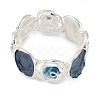 Coloful Alloy Enamel Links Stretch Bangles BJEW-B100-09-2