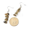 Natural Labradorite Chip Beads Dangle Earrings EJEW-JE04649-07-3