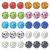  100Pcs 10 Colors Rhinestone Pave Disco Ball Beads RB-TA0001-11A-1