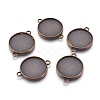 Tibetan Style Alloy Cabochon Connector Settings X-TIBE-A124178-R-FF-1