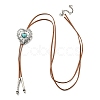 Alloy Pendant Necklaces with  Synthetic Turquoise NJEW-A022-02B-2