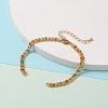 Two Tone Handmade Brass Curb Chain Bracelet Makings AJEW-JB00850-04-3