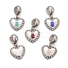 304 Stainless Steel CrystalRhinestone European Dangle Charms STAS-F278-05P-1