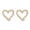 Rack Plating Brass Heart Stud Earring EJEW-H099-13G-1