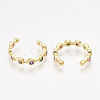 Brass Cubic Zirconia Cuff Earrings EJEW-S201-183-2