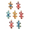 30Pcs 6 Colors Alloy Enamel Pendants ENAM-CJ0004-80-7