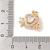 Golden Brass Micro Pave Cubic Zirconia Beads KK-B100-036G-4