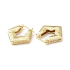 Rack Plating Brass Rhombus Hoop Earrings for Women EJEW-F306-05G-2