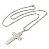304 Stainless Steel Pendant Necklaces NJEW-H015-08P-2