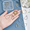 Unicraftale 12Pcs 6 Styles 304 Stainless Steel Open Back Bezel Teardrop Pendants STAS-UN0055-33-4