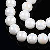 Electroplate Opaque Glass Beads Strands GLAA-T032-P10mm-AB02-2