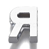 Alloy Letter Slide Charms RB-F034-01R-P-RS-2