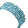 5Pcs 5 Style Natural Dyed White Jade & Pearl & Shell Star Beaded Stretch Bracelets Set BJEW-JB09495-05-5