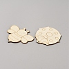 60Pcs 10 Style Spring theme Butterfly/Ladybird/Flower Unfinished Wood Pieces DIY-CJC0012-01-3