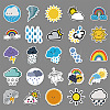 50Pcs Weather Theme PVC Self-Adhesive Cartoon Stickers WG38596-01-4