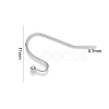 Non-Tarnish 304 Stainless Steel Earring Hooks X-STAS-S111-005-3