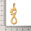 304 Stainless Steel Pendants STAS-O005-08G-3