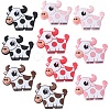 SUNNYCLUE 10Pcs 5 Colors Cow Silicone Beads SIL-SC0001-59-1