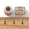 Brass Micro Pave Cubic Zirconia European Beads KK-G493-31P-3