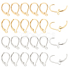 BENECREAT 40Pcs 4 Style Brass Leverback Earring Findings KK-BC0009-59-1